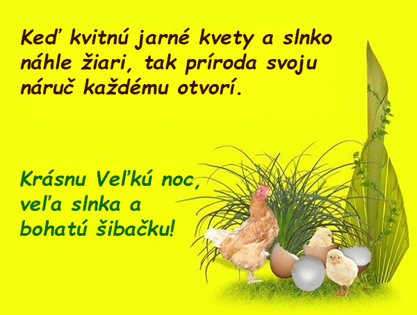 MMS veľkonočné prianie so sliepočkou