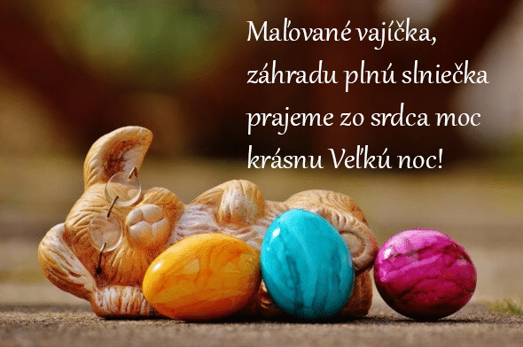 MMS veľkonočné prianie s vajíčkami a zajačikom