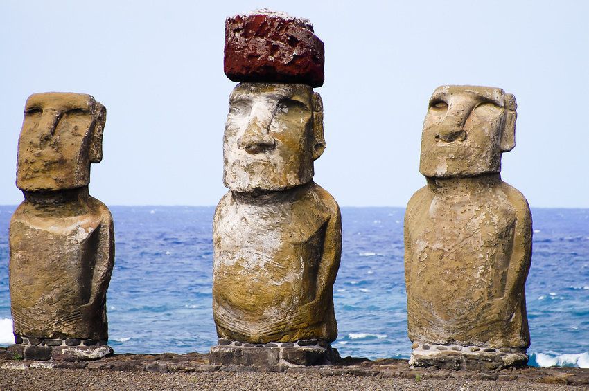 Sochy na ostrove Rapa Nui.