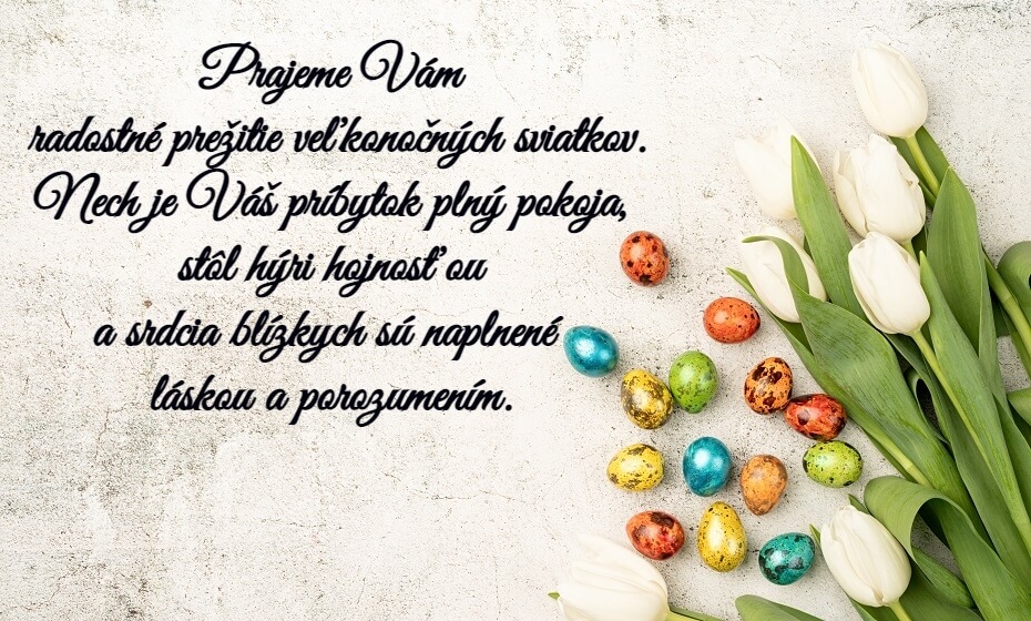 Veľkonočné prianie v slovenčine.