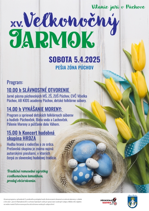 program veľkonočného jarmoku púchov 2025